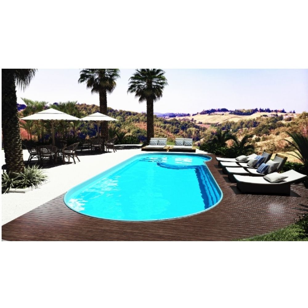 Piscina De Fibra 35.000 Litros Completa Pronta Para Instalar